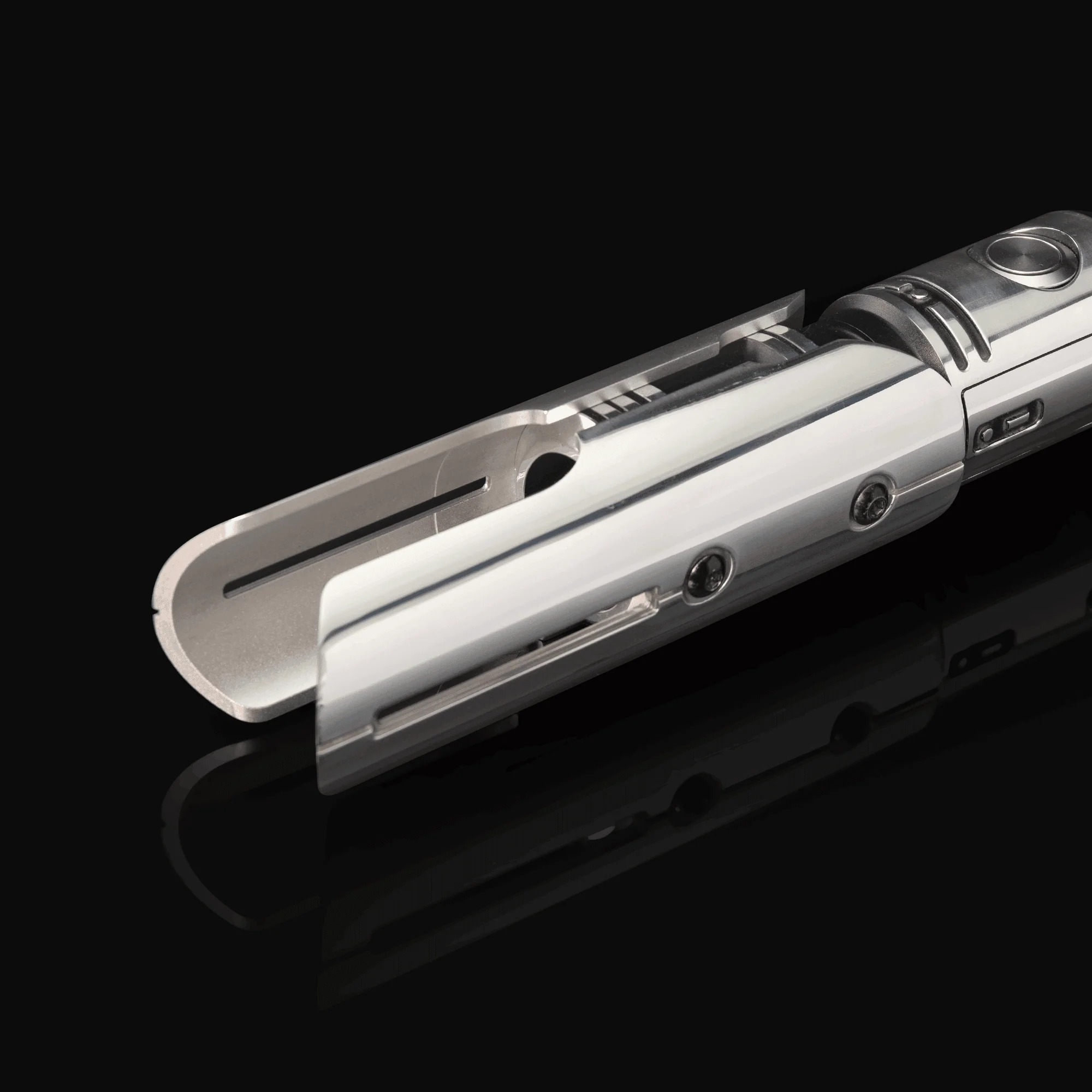 Armored Emitter Shroud Mirrored Silver Black