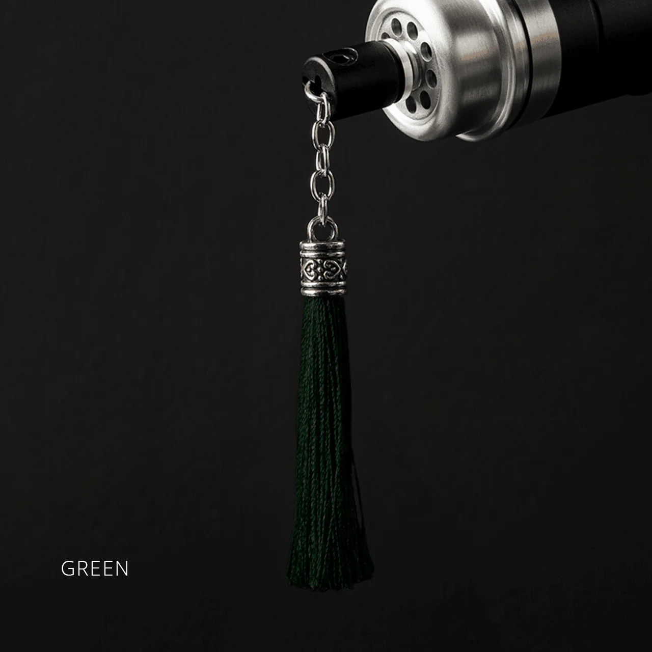 Ornate Tassel Silver Black - Image 4